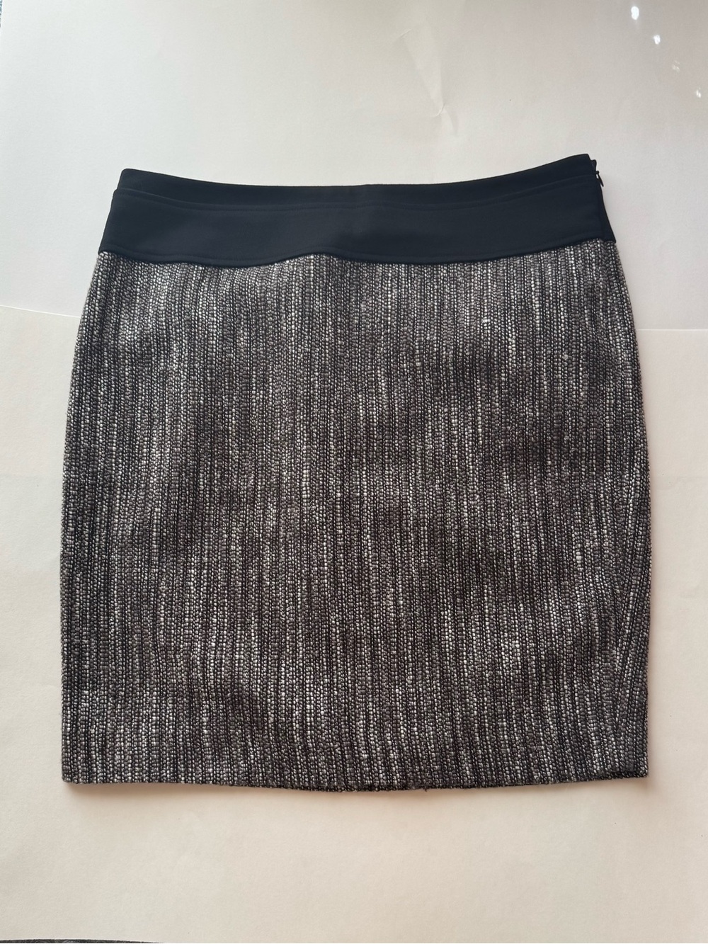 The Limited Black and Gray Tweed Pencil Skirt